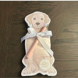 Dog NOTE PAD WITH PEN SET NWT
